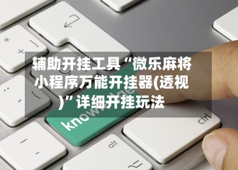 辅助开挂工具“微乐麻将小程序万能开挂器(透视)”详细开挂玩法-第3张图片