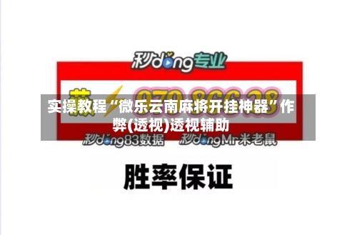 实操教程“微乐云南麻将开挂神器	”作弊(透视)透视辅助-第1张图片
