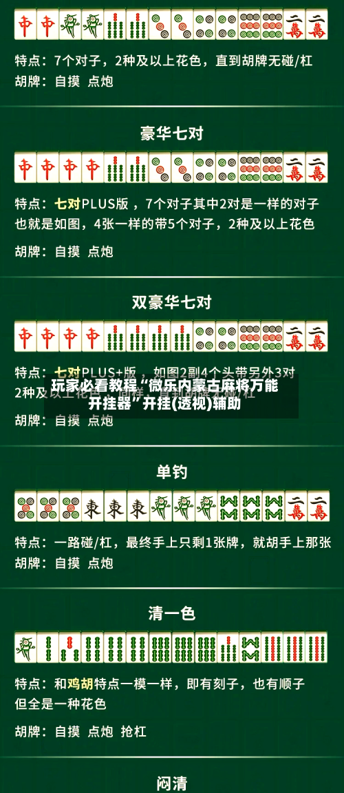 玩家必看教程“微乐内蒙古麻将万能开挂器”开挂(透视)辅助-第2张图片