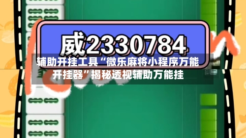 辅助开挂工具“微乐麻将小程序万能开挂器	”揭秘透视辅助万能挂-第2张图片