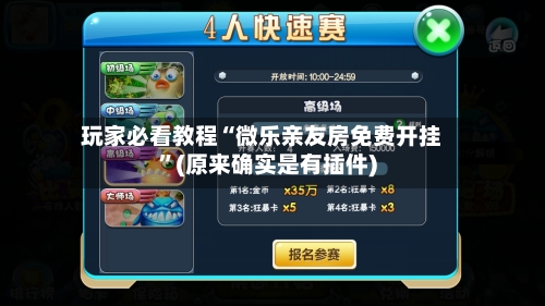 玩家必看教程“微乐亲友房免费开挂”(原来确实是有插件)-第3张图片