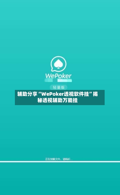 辅助分享“WePoker透视软件挂”揭秘透视辅助万能挂-第1张图片