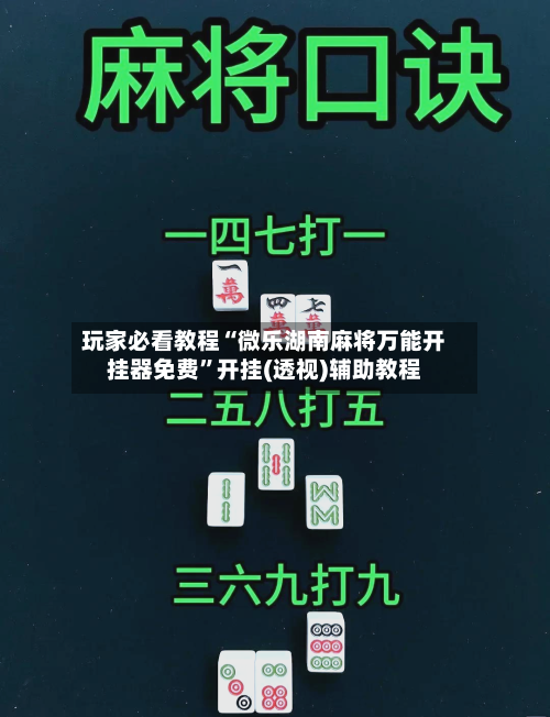 玩家必看教程“微乐湖南麻将万能开挂器免费	”开挂(透视)辅助教程-第2张图片