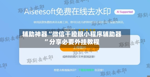 辅助神器“微信干瞪眼小程序辅助器”分享必要外挂教程-第2张图片
