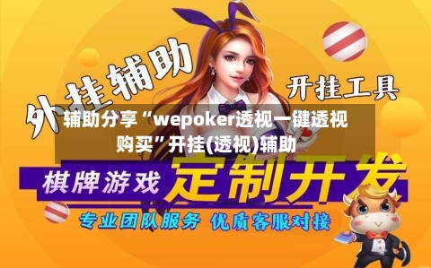 辅助分享“wepoker透视一键透视购买”开挂(透视)辅助-第2张图片